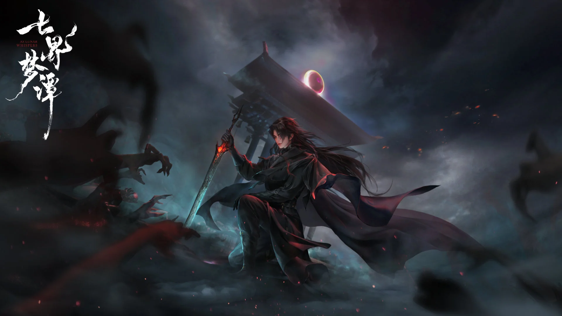 Tranh game: nhân vật giao chiến dưới nhật thực
